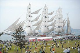 帆船「日本丸」一般公開写真